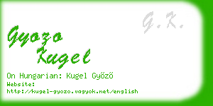 gyozo kugel business card