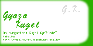 gyozo kugel business card